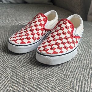 Vans red Checkered Slip-On Sneakers